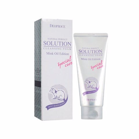 Купить 1234 DEOPROCE NATURAL PERFECT SOLUTION CLEANSING FOAM MINK OIL EDITION (170g)