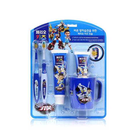 Купить PERIOE CARBOT TOOTHBRUSH SET FOR KIDS GIFT  (toothpaste+3 toothbrash+-cup)