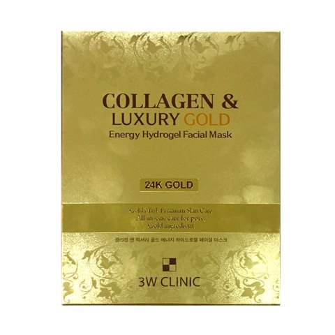 Купить 3W CLINIC COLLAGEN & LUXURY GOLD ENERGY HYDROGEL FACIAL MASK (30ml * 5ea)