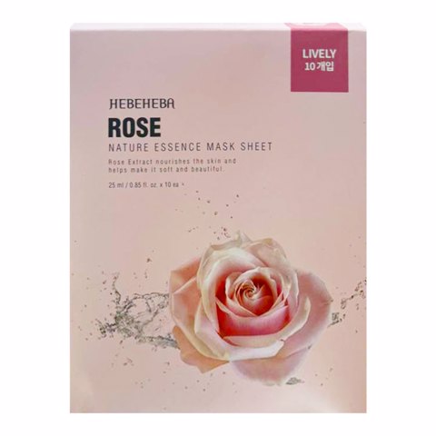Купить HEBEHEBA ROSE NATURE ESSENCE MASK SHEET (25ml*10ea)