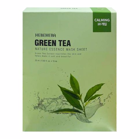 Купить HEBEHEBA GREEN TEA NATURAL ESSENCE MASK SHEET (25ml*10ea)
