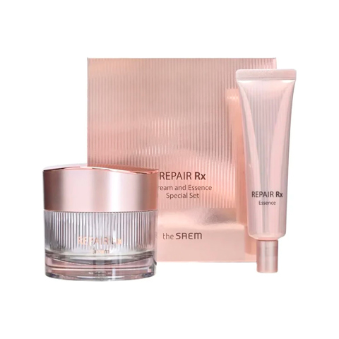 Купить THE SAEM REPAIR RX CREAM AND ESSENCE SPECIAL SET (50ml + 31ml) [EXP 05/2025]