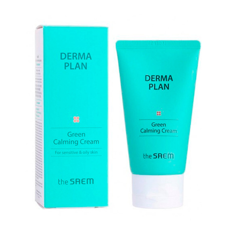 Купить THE SAEM DERMA PLAN GREEN CALMING CREAM (70ml) [EXP 08/2025]