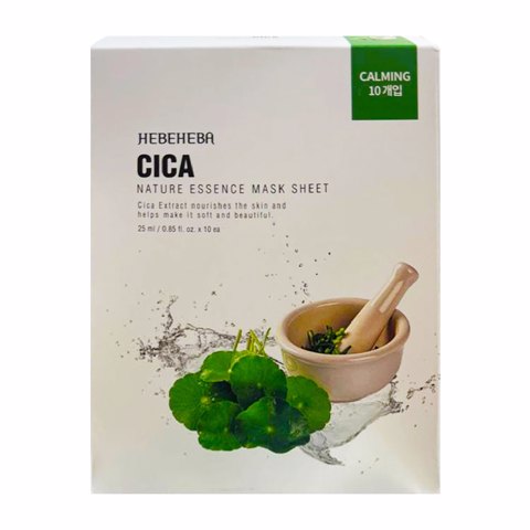 Купить [SALE] HEBEHEBA CICA NATURAL ESSENCE MASK SHEET (25ml*10ea) [EXP 06/2025]