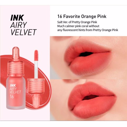 Купить [SALE] PERIPERA INK AIRY VELVET #16 FAVORITE ORANGE PINK (4gr) [EXP 06/2025]