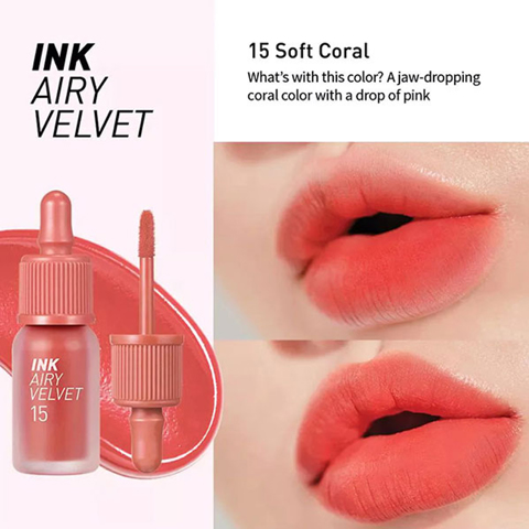 Купить [SALE] PERIPERA INK AIRY VELVET #15 SOFT CORAL (4gr) [EXP 06/2025]