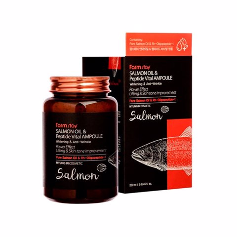 Купить [SALE] FARM STAY SALMON OIL & PEPTIDE VITAL AMPOULE (250ml) [EXP 04/2025]