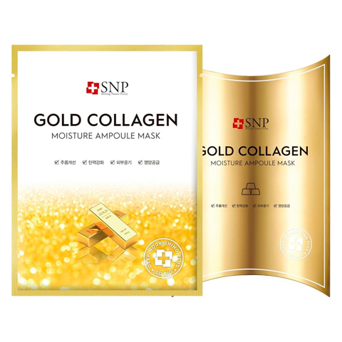 Купить [SALE] SNP GOLD COLLAGEN AMPOULE MASK (10ea) [EXP 05/2025]