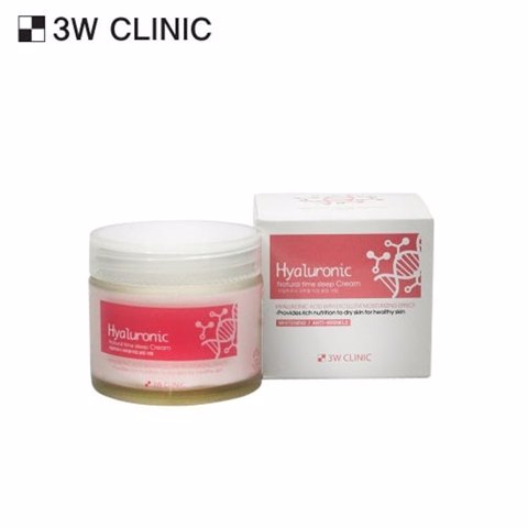 Купить [SALE] 3W CLINIC HYALURONIC NATURAL TIME SLEEP CREAM (70gr) [EXP 04/2025]