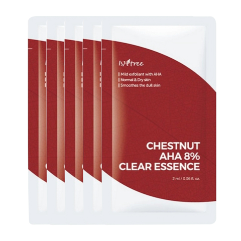 Купить ISNTREE CHESTNUT AHA 8% CLEAR ESSENCE SAMPLE (2ml * 5ea)