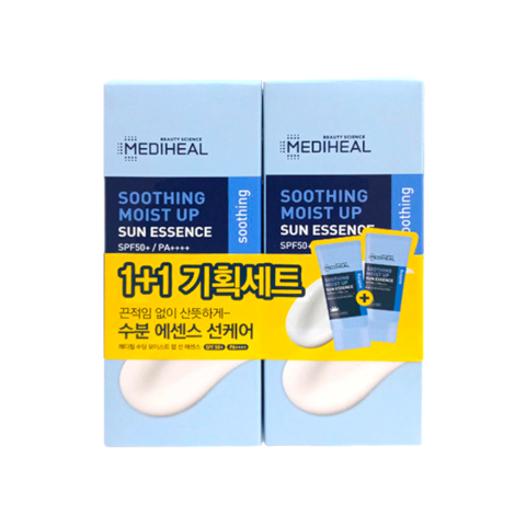 Купить MEDIHEAL SOOTHING MOIST UP SUN ESSENCE SPF50 PA++++ 1+1 (45ml + 45ml)