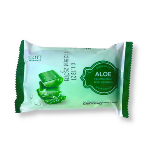 Купить JIGOTT BODY & FACE ALOE PEELING SOAP (150gr)