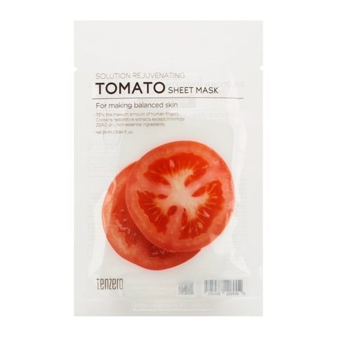 Купить [SALE] TENZERO SOLUTION REJUVENATING TOMATO SHEET MASK (25ml * 10ea) [EXP 10/2025]