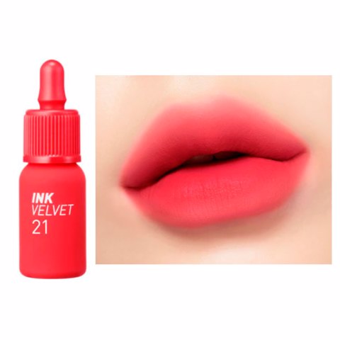 Купить [SALE] PERIPERA INK VELVET #21 VITALITY CORAL RED (4gr) [EXP 10/2025]