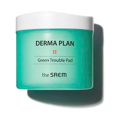 Купить [SALE] THE SAEM DERMA PLAN GREEN TROUBLE PAD (70ea) [EXP 09/2025]