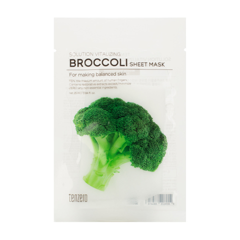 Купить TENZERO SOLUTION VITALIZING BROCCOLI SHEET MASK (25ml * 10ea)