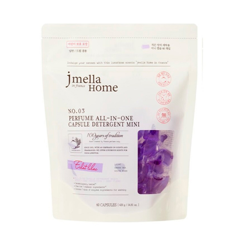 Купить JMELLA HOME IN FRANCE №3 (ECLAT LILAC) PERFUME ALL-IN-ONE CAPSULE DETERGENT MINI (7gr * 60ea)