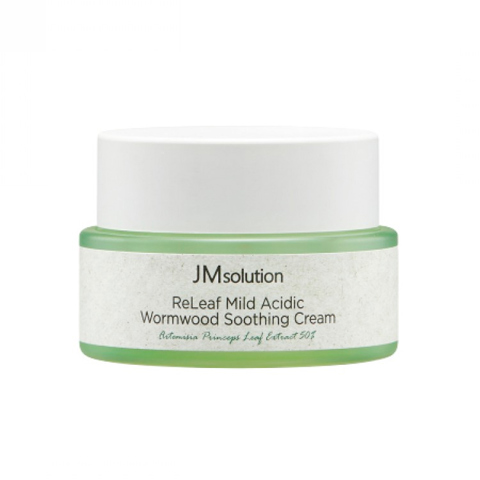 Купить JM SOLUTION RELEAF MILD ACIDIC WORMWOOD SOOTHING CREAM (50ml)