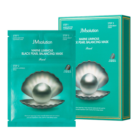 Купить JM SOLUTION MARINE LUMINOUS BLACK PEARL BALANCING MASK PLUS PEARL (30ml * 10ea)