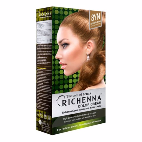 Купить [SALE] RICHENNA COLOR CREAM (HENNA) 8YN #LIGHT GOLDEN BLONDE (60ml+60ml) [EXP 10/2025]