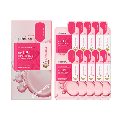 Купить MEDIHEAL THE I.P.I BRIGHTENING AMPOULE MASK (25ml * 10 Sheets)