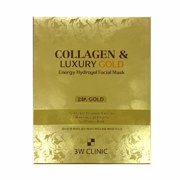 Купить [SALE] 3W CLINIC COLLAGEN & LUXURY GOLD ENERGY HYDROGEL FACIAL MASK (30ml * 5ea) [Мятая коробка / EXP 08/2027]