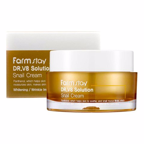 Купить [SALE] FARM STAY DR.V8 SOLUTION SNAIL CREAM (50ml) [EXP 12/2025]