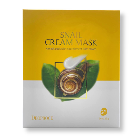 Купить [SALE] 1486 DEOPROCE SNAIL CREAM MASK(25gr*5ea) [EXP 12/2025]