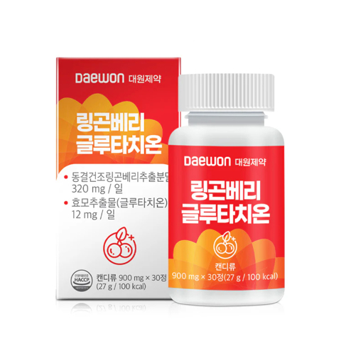 Купить DAEWON PHARMACEUTICAL LINGONBERRY GLUTATHIONE WHITENING PILLS (900mg * 30 tablets)