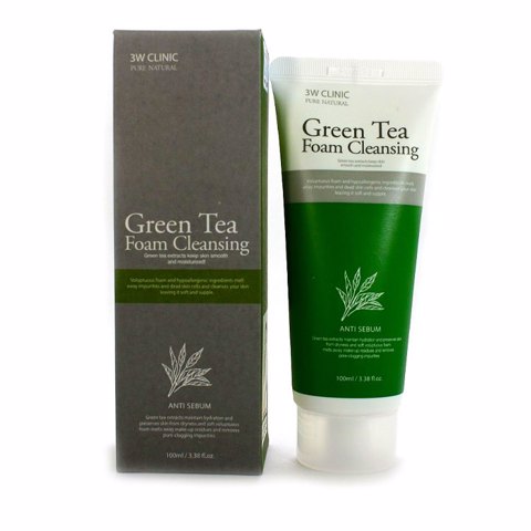 Купить 3W CLINIC GREEN TEA FOAM CLEANSING  (100ml)