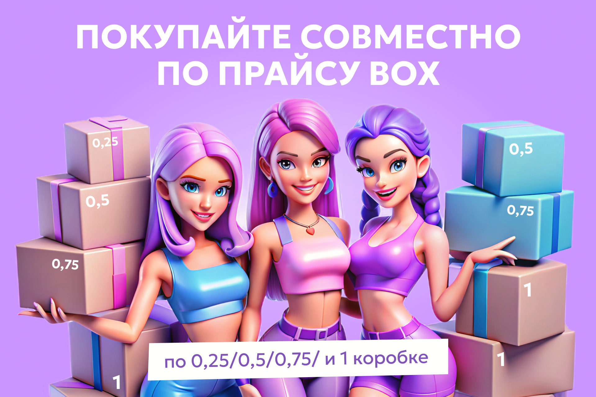 Покупайте совместно по прайсу BOX